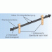 Schiebetür rustikal 80kg Bausatz 900mm Strukturgrau