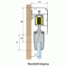 Glasschiebetür 12mm Bausatz 6m